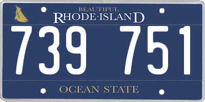 RI license plate 739751