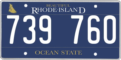 RI license plate 739760