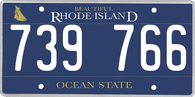 RI license plate 739766