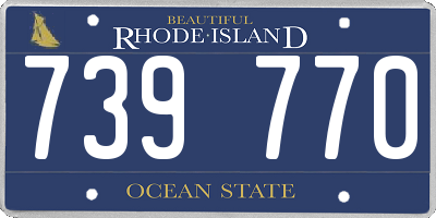 RI license plate 739770