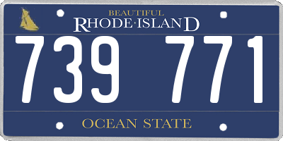 RI license plate 739771