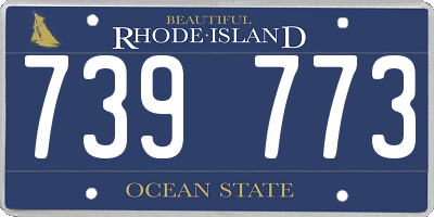 RI license plate 739773