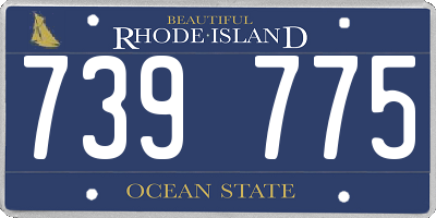 RI license plate 739775