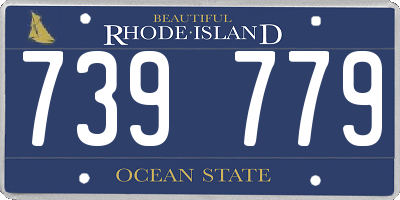 RI license plate 739779
