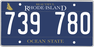 RI license plate 739780