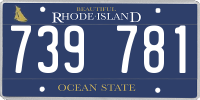 RI license plate 739781