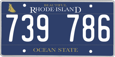 RI license plate 739786