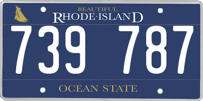 RI license plate 739787
