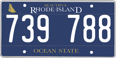 RI license plate 739788