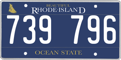 RI license plate 739796