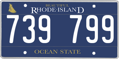 RI license plate 739799