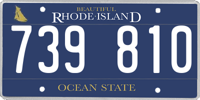 RI license plate 739810