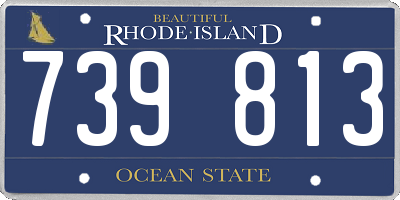 RI license plate 739813