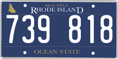 RI license plate 739818