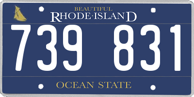 RI license plate 739831