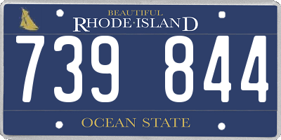 RI license plate 739844