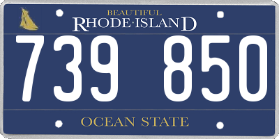 RI license plate 739850