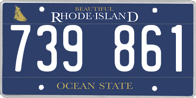 RI license plate 739861