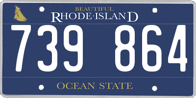 RI license plate 739864