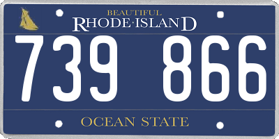 RI license plate 739866