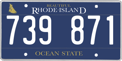 RI license plate 739871