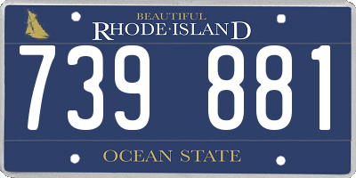 RI license plate 739881