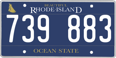 RI license plate 739883