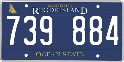 RI license plate 739884