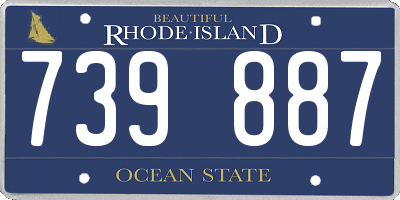 RI license plate 739887