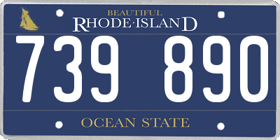 RI license plate 739890