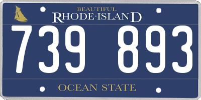 RI license plate 739893