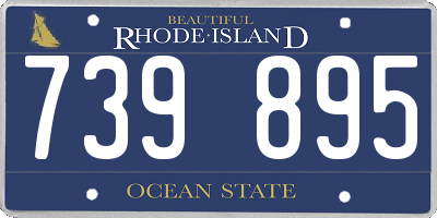 RI license plate 739895