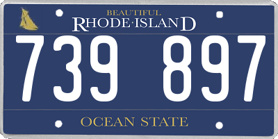 RI license plate 739897