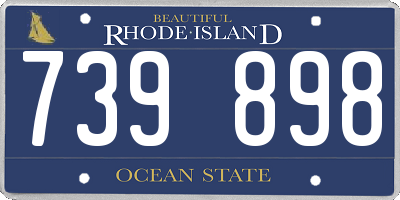 RI license plate 739898