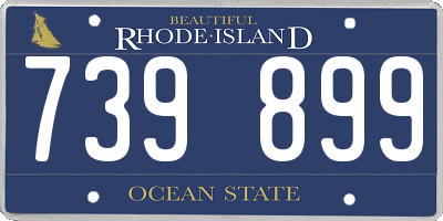 RI license plate 739899