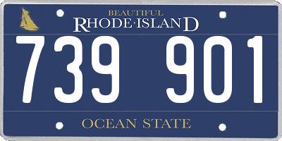 RI license plate 739901