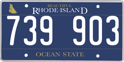 RI license plate 739903