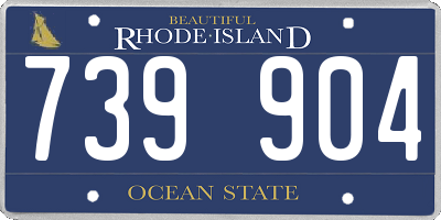 RI license plate 739904