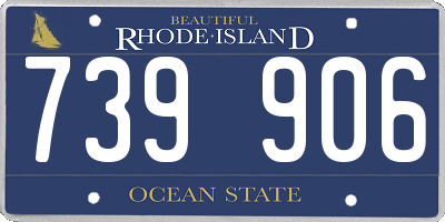 RI license plate 739906