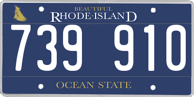 RI license plate 739910