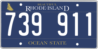 RI license plate 739911