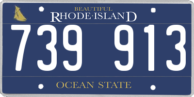 RI license plate 739913