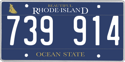 RI license plate 739914