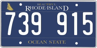 RI license plate 739915