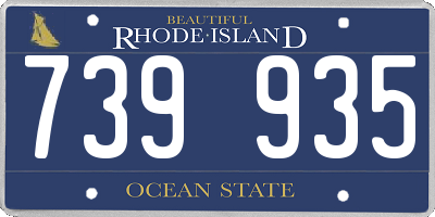 RI license plate 739935