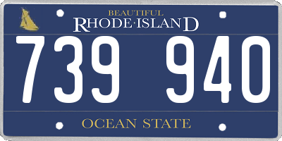 RI license plate 739940