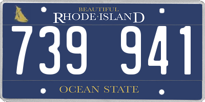 RI license plate 739941