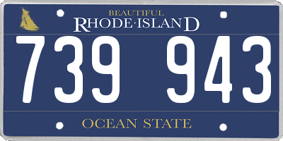 RI license plate 739943