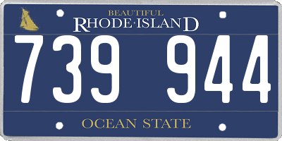 RI license plate 739944
