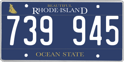 RI license plate 739945